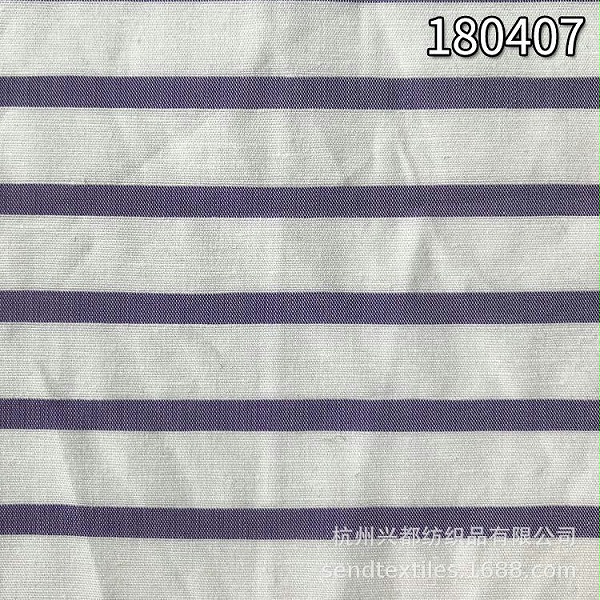 180407天丝麻人丝色织条 服装面料
