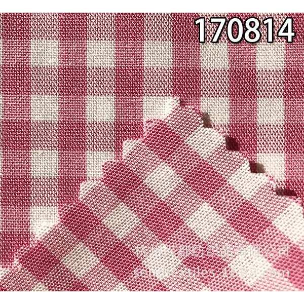 170814平纹天丝棉色织格子服装面料