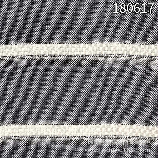 180617天丝人棉横条色织布 平纹天丝粘胶横条面料