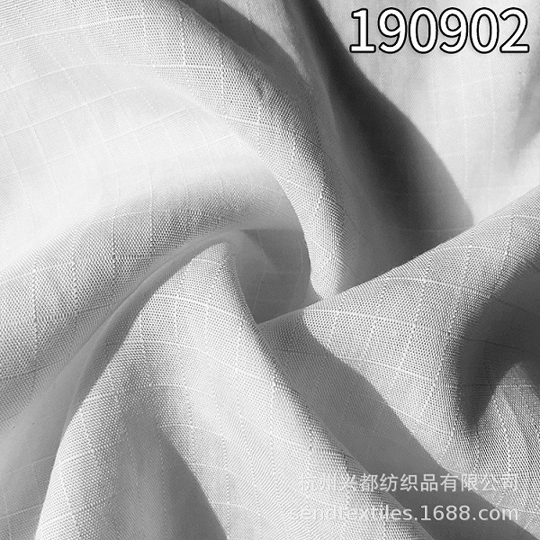 190902天丝格子面料 轻薄全天丝格子服装面料
