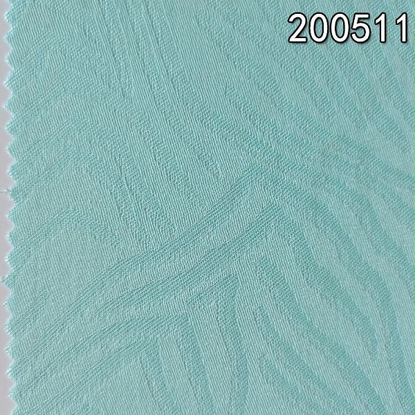 200511提花人棉不规则线条服装面料