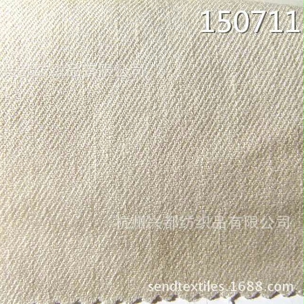 150711亚麻天丝弹力斜纹服装面料